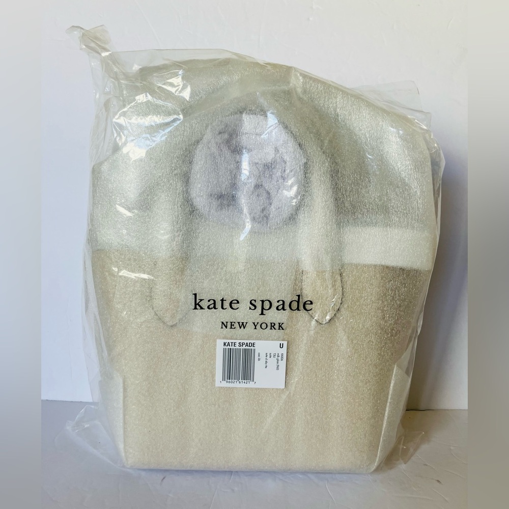 Kate Spade CROSSGRAIN Leather Crossbody Tote Satchel Color: Suite Ivory NEW - Picture 2 of 4